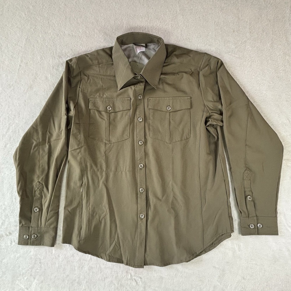 Little Donkey Andy Women's Army Green Quick Dry Shirt UPF 50+Long Sleeve Hiking